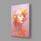 Queen of Orange Glass Wall Art || Designer Collection