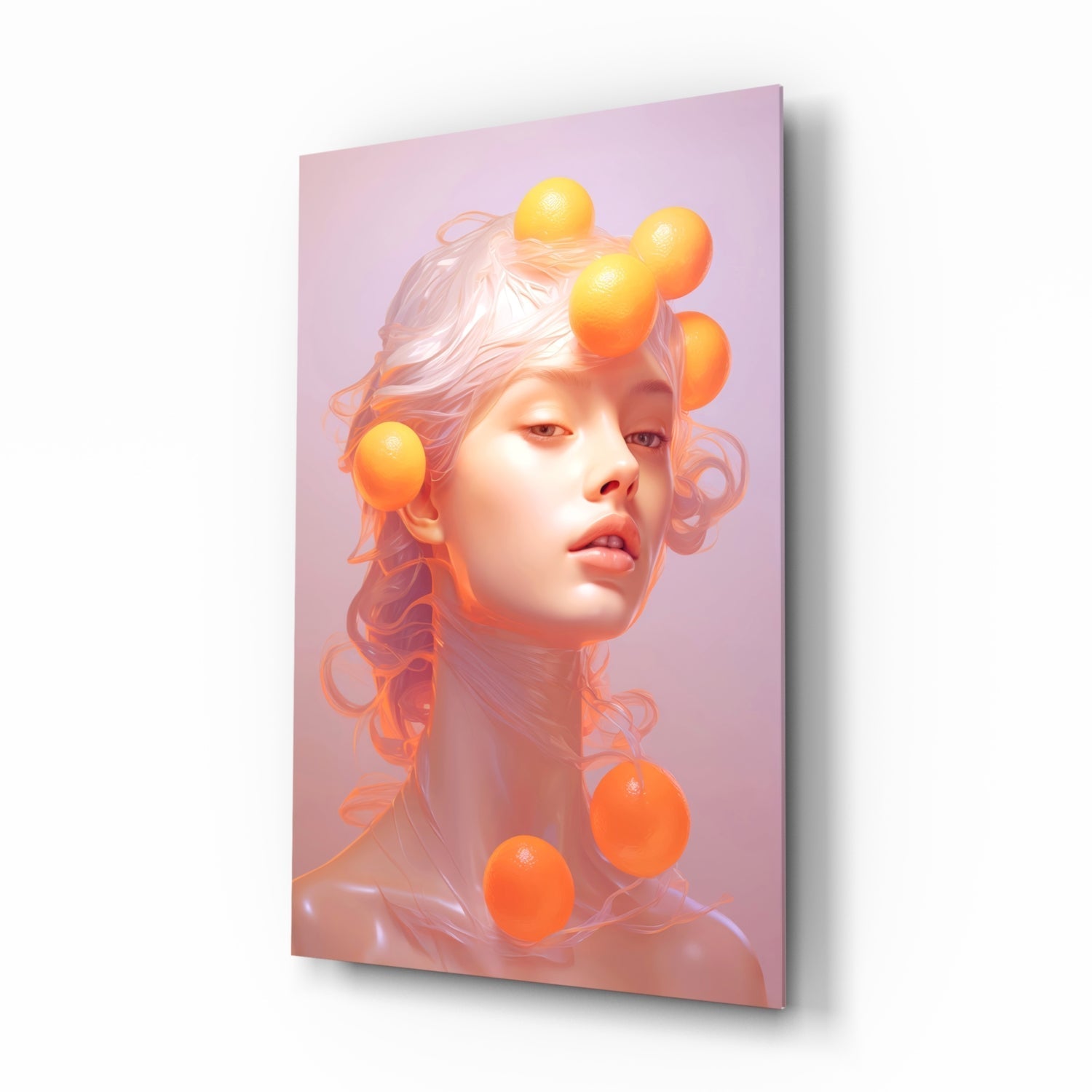 Queen of Orange Glass Wall Art || Designer Collection