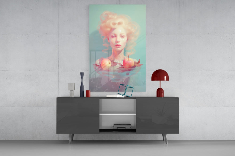 Apple Tranquility Glass Wall Art || Designer Collection