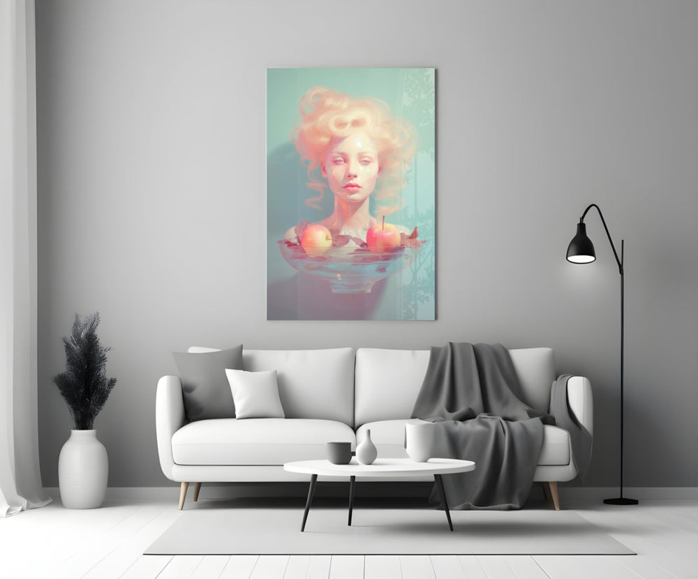 Apple Tranquility Glass Wall Art || Designer Collection
