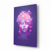 Pink Bubbles Glass Wall Art || Designer Collection