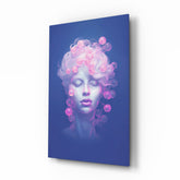 Pink Bubbles Glass Wall Art || Designer Collection
