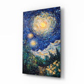 Starry Night Review Glass Wall Art || Designer Collection
