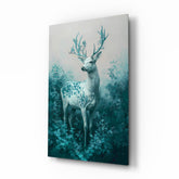 Mint Deer Glass Wall Art || Designer Collection