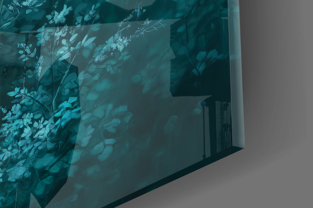 Mint Deer Glass Wall Art || Designer Collection