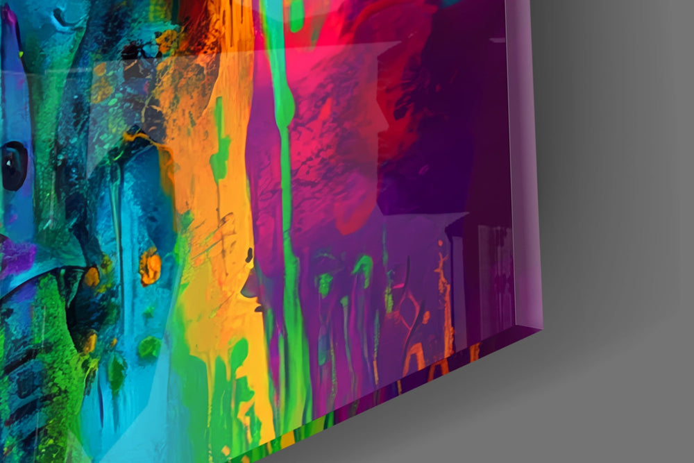 Colorful Nightmare Glass Wall Art || Designer Collection
