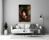 Family in the Window Glass Wall Art || Designer Collection