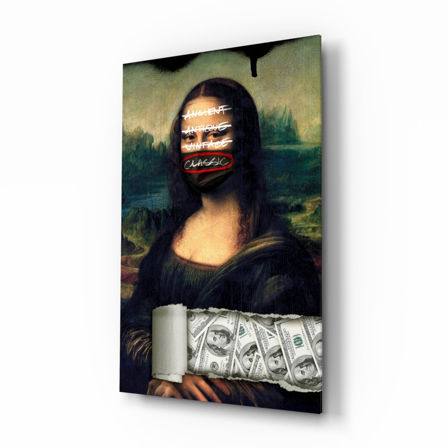 Modern Mona Lisa Glass Wall Art || Designer Collection