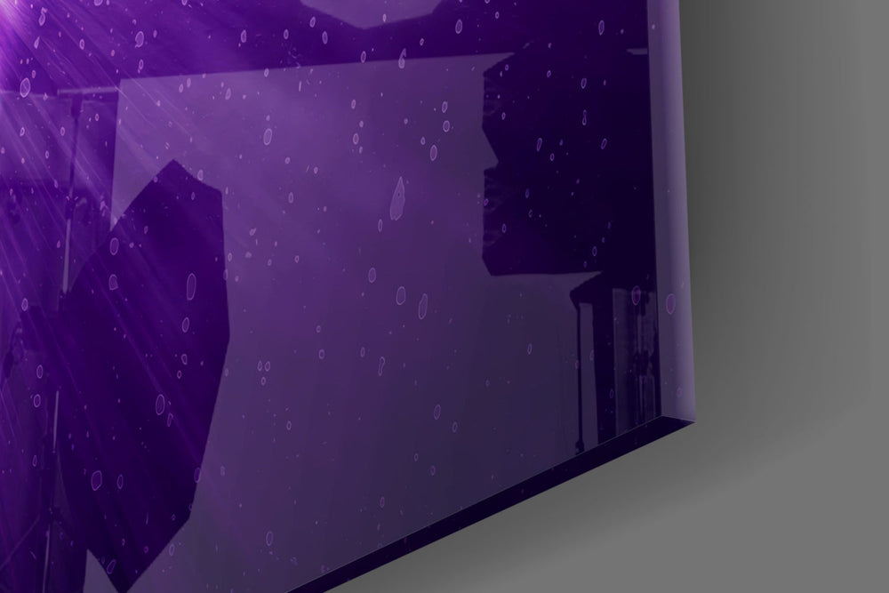 Los Angeles Lakers: Purple Flash Glass Wall Art || Designer Collection