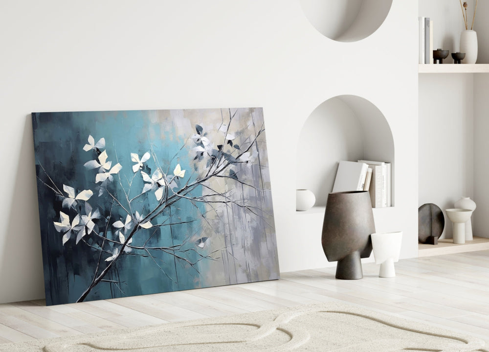 Elegant Blue Blossoms Cam Tablo