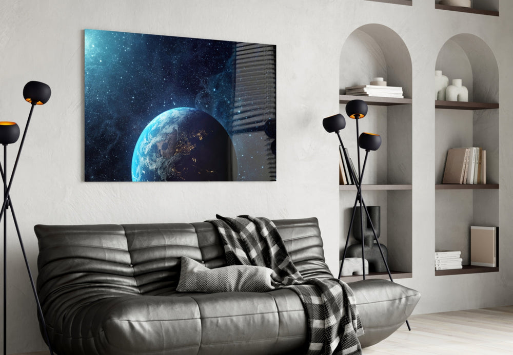 Glowing Earth in Space Cam Tablo