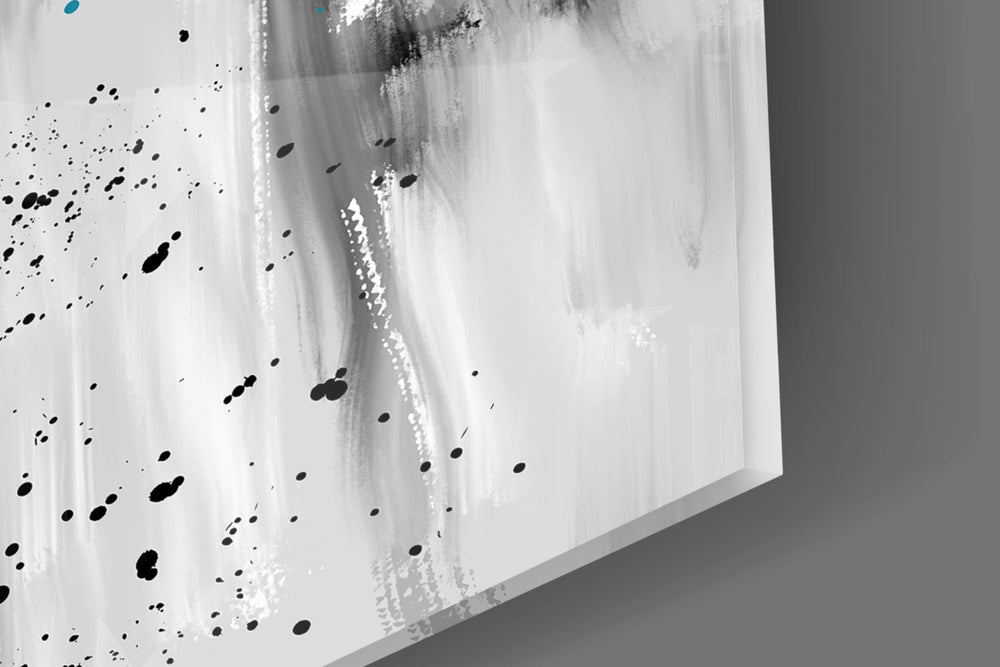 Teal Bloom on Gray Cam Tablo