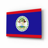Belize bayrağı Cam Tablo