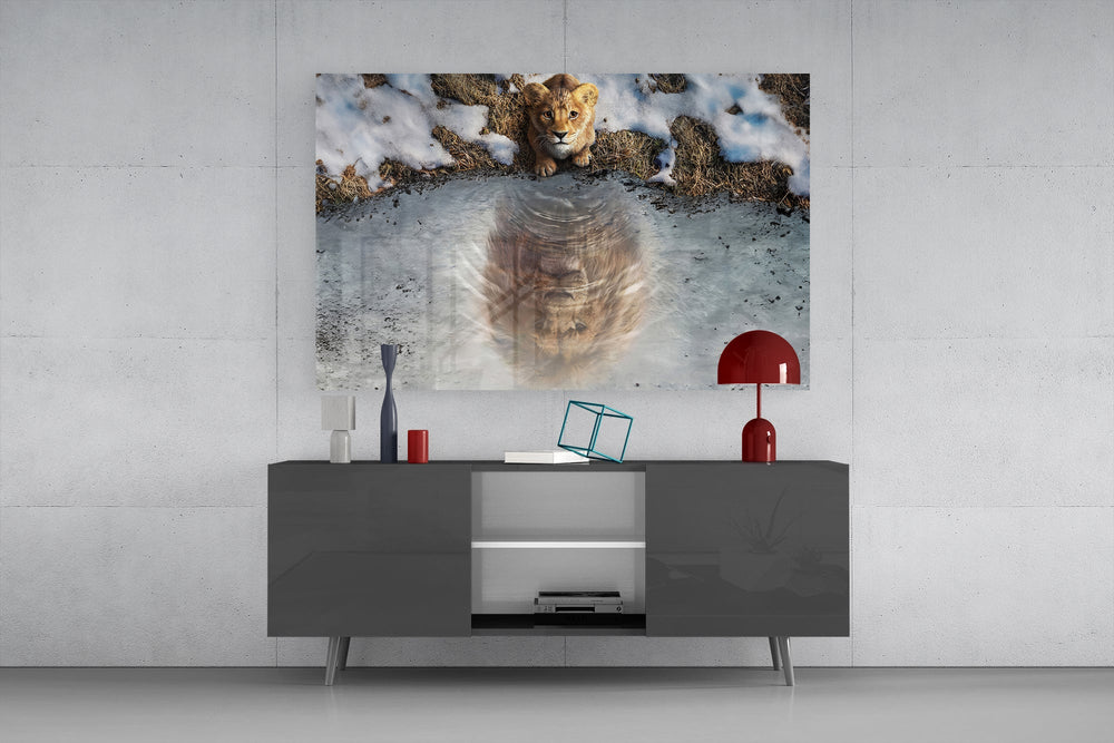 Concept-art cinematic glass wall art in heritage stairwell