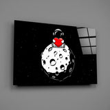 Romantic cosmic cinematic glass wall art in coaching wellness reception