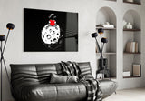 Little-Prince style cinematic glass wall art in creative studio