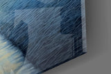 Lone-figure-on-path cinematic glass wall art in child's adventure bedroom