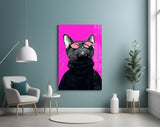 Kedi Duvar Dekoru Cam Tablo