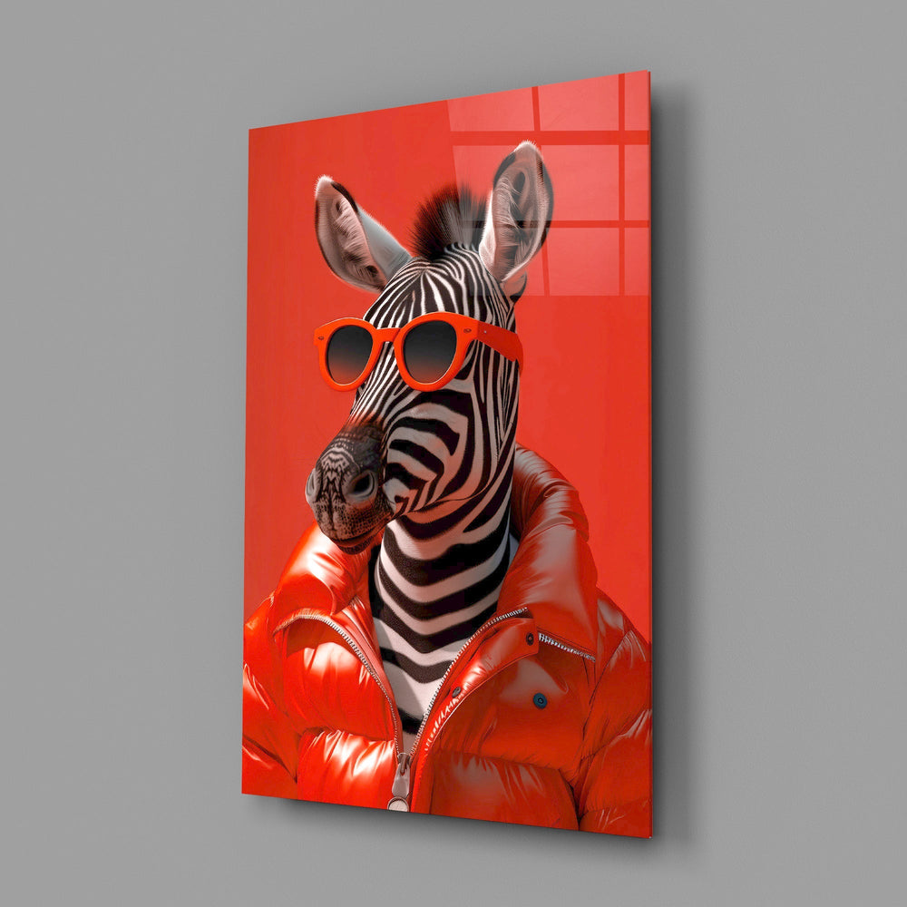 Anthropomorphic streetwear cinematic glass wall art in creative-agency reception
