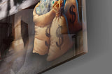 In-Power-We-Trust cinematic glass wall art in film-screening room