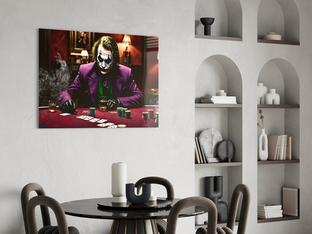 Şaka Karakteri Kartları Cam Tablo