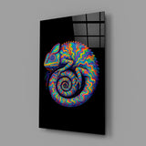 60s pop trippy cinematic glass wall art in teen alt-music-fan bedroom