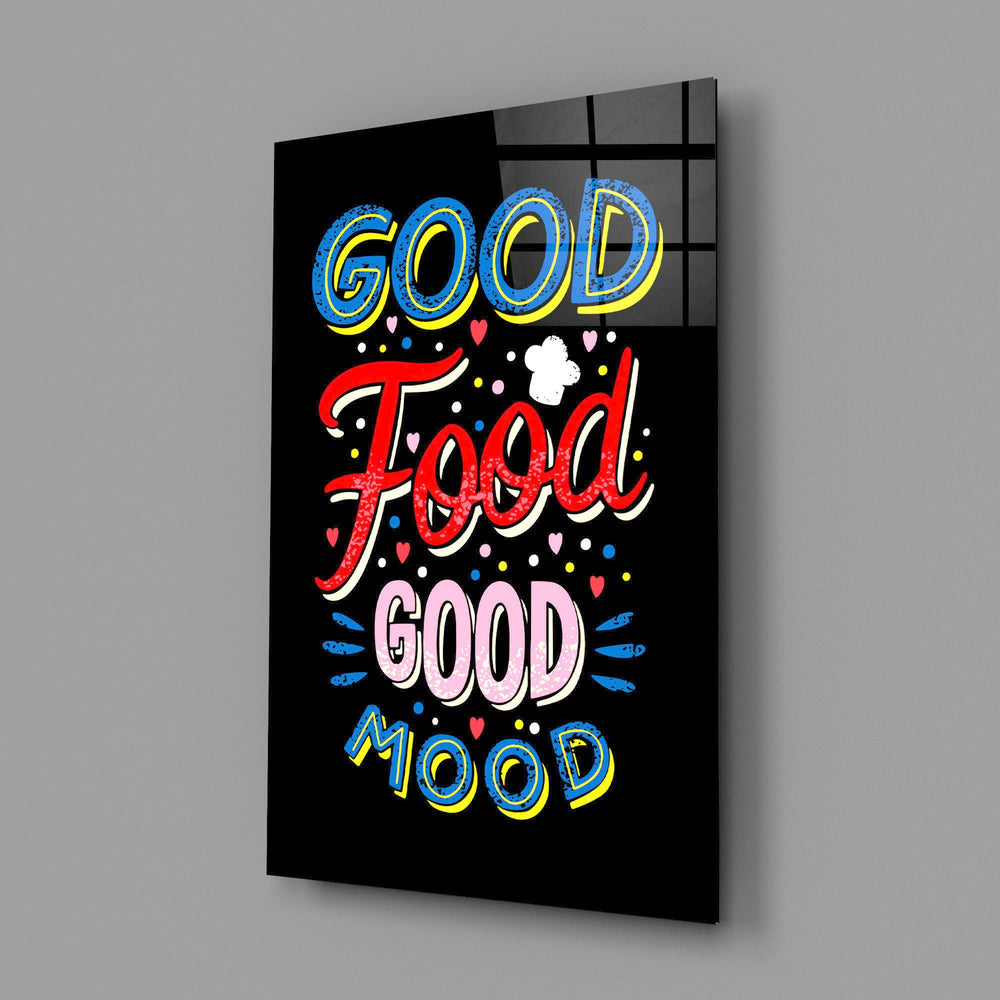 Kitchen pop cinematic glass wall art in coffeeshop boutique