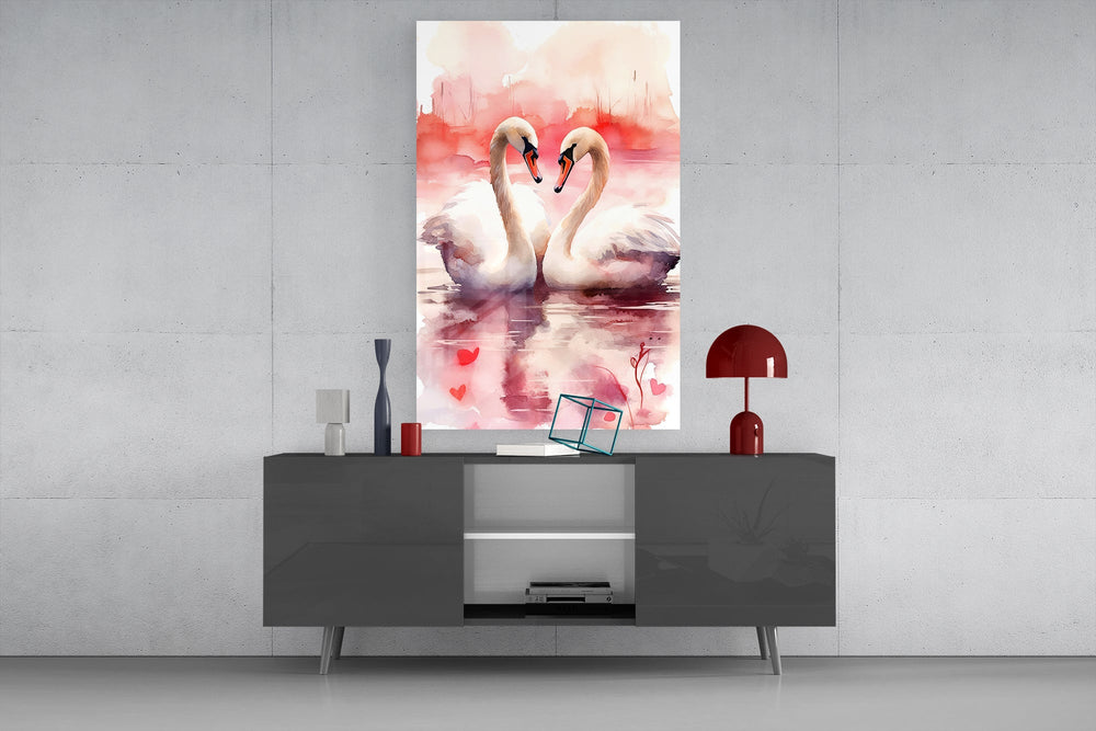 Valentine bouquet cinematic glass wall art in light-filled atelier