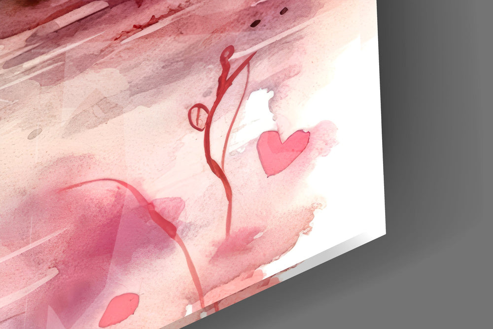 Heart-shaped swans cinematic glass wall art in wedding-ceremony venue