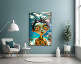 Underwater dream cinematic glass wall art in creative studio