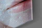 Pale woman python cinematic glass wall art in creative-agency reception