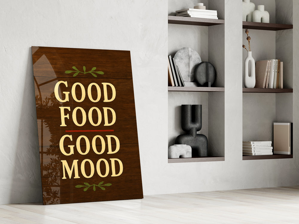 Cottage-kitchen typography cinematic glass wall art in private library reading nook