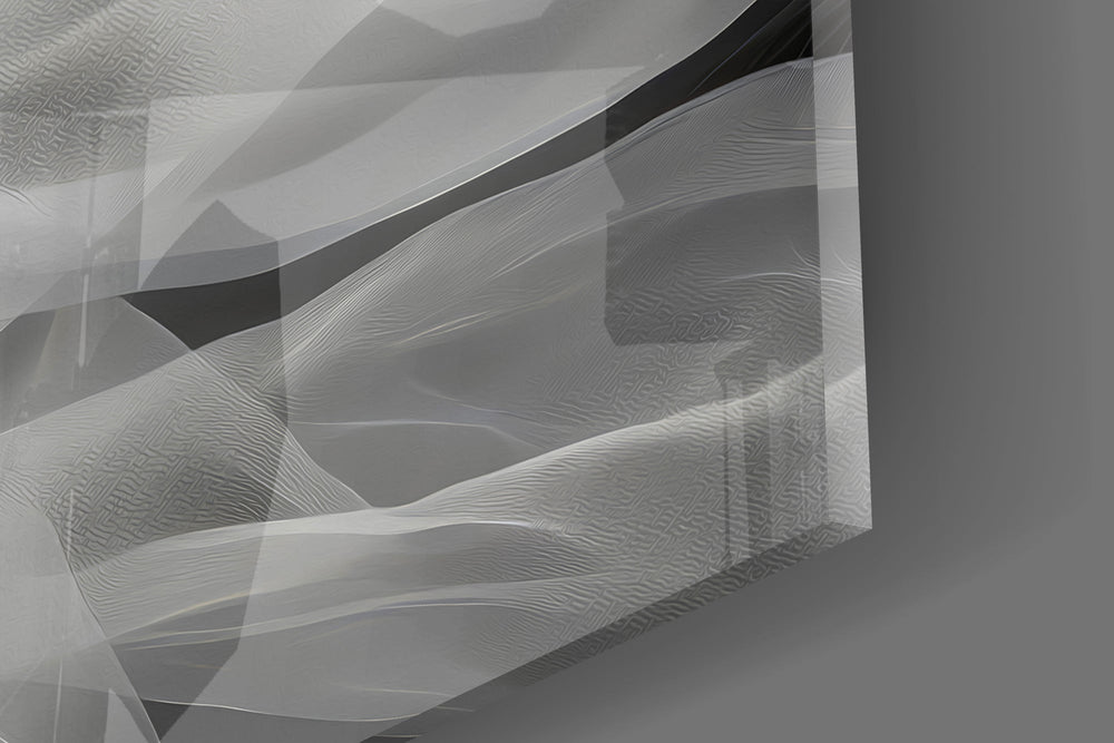Tulle-veil muse cinematic glass wall art in wellness clinic