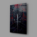 Fantasy cinema cinematic glass wall art in teen GoT-fan bedroom
