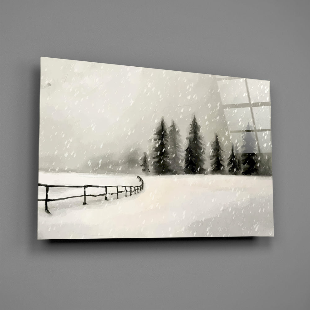 Hygge Wyeth cinematic glass wall art in hygge-themed bedroom