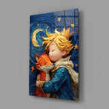 Storybook impasto cinematic glass wall art in coaching reception