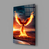 Fantasy rebirth cinematic glass wall art in coaching reception