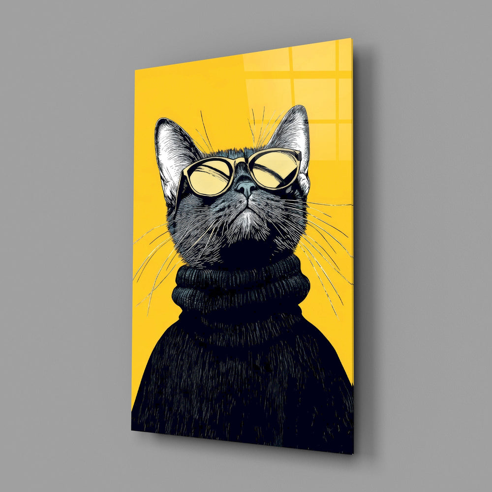 Anthropomorphic streetwear cinematic glass wall art in creative-agency reception
