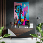 Picasso Stili Fırçalı Metalik Alu-Dibond.