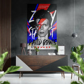 David Bowie Fırçalı Metalik Alu-Dibond.