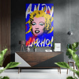 Andy ve Marilyn Monroe Fırçalı Metalik Alu-Dibond.