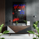 Basquiat Fırçalı Metalik Alu-Dibond.