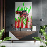 Andy Warhol Fırçalı Metalik Alu-Dibond.