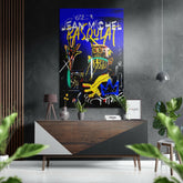 Basquiat Fırçalı Metalik Alu-Dibond.