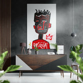 Basquiat Fırçalı Metalik Alu-Dibond.