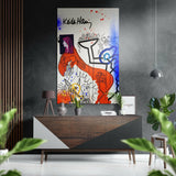 Keith Haring Fırçalı Metalik Alu-Dibond.