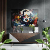 Marilyn Monroe Fırçalı Metalik Alu-Dibond.