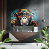 Akıllı Maymun Fırçalı Metalik Alu-Dibond.