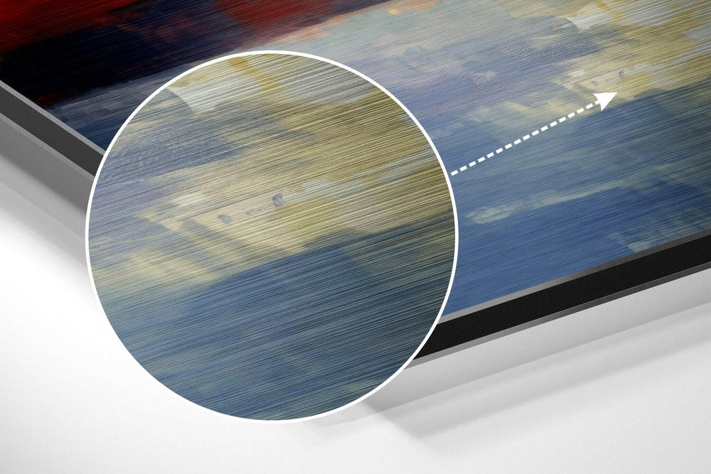 İstanbul'Da Gün Batımı Fırçalı Metalik Alu-Dibond.