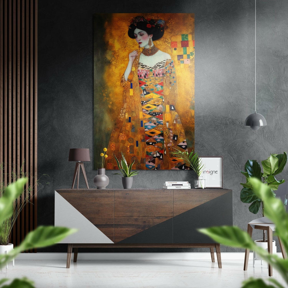 Klimt Fırçalı Metalik Alu-Dibond.